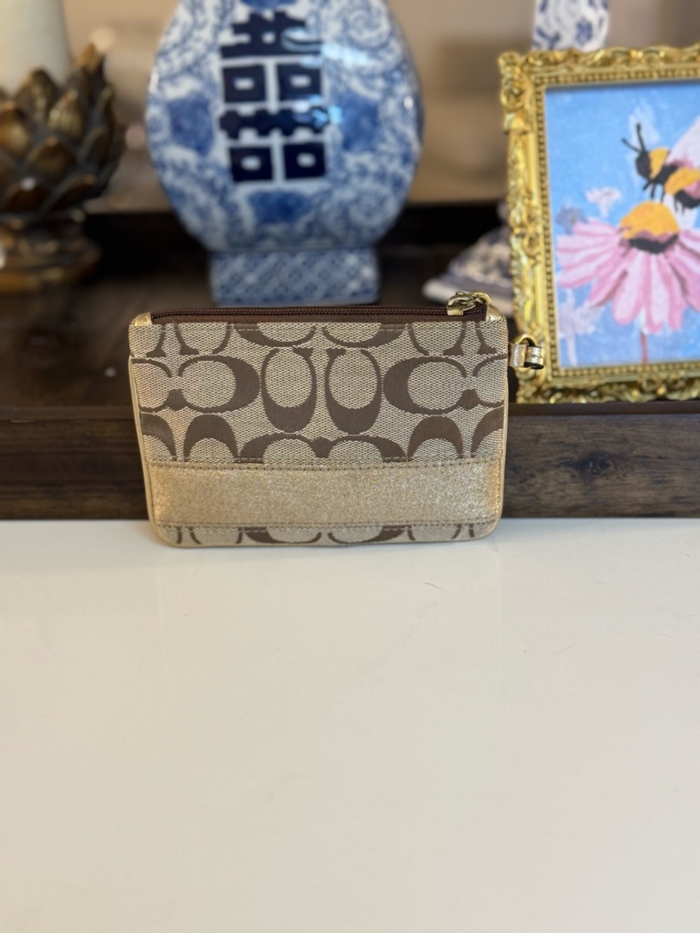 🤎 COACH PENELOPE SIGNATURE TAN AND BROWN CROSSBODY BAG. - Picture 10 of 16